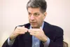 Gubernatorial candidate Ethan Berkowitz talks about his natural
gas three stage plan Monday mornng during an interview with the
Frontiersman Newspaper. (ROBERT DeBERRY/Frontiersman)