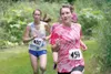 JEREMIAH BARTZ/Frontiersman Wasilla’s Jessica Pahkala runs ahead
of a pack during the Colony Twilight race earlier this month. Last
Saturday, the Wasilla girls won the Skyview Invitational. T