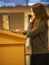 Ocelia Bell, the new SAB representative, speaks during the school board meeting. J. David McChesney/Frontiersman