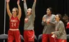 The Wasilla Warriors celebrate as time expires Friday night in the 4A girls state semifinals. Wasilla used a 43-37 win over East Anchorage to advance to teh state title game for the third str
