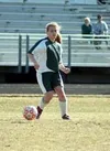 Colony sophomore Megan Pfile scored a pair of goals in the
Knights' 2-1 victory over Wasilla on Monday and notched a hat trick
in Colony's 3-0 win over Palmer on Tuesday. Pfile has scored fiv