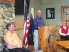 Two of the four candidates for Wasilla City Council met for a forum before the Wasilla Chamber of Commerce Tuesday afternoon. At the lectern is Tim Burney. To his left is Stu Graham. The thir
