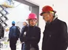 Mat-Su Borough School District Superintendent Dr. Deena Paramo speaks with school board member Ole Larson during a tour of the Joe Redington Sr. Jr./Sr. High School, which is expected to serv