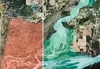 This before (red) and after (blue) overlay of the Butte area shows the difference in the old and new preliminary floodplain map. About 1,000 buildings throughout the Mat-Su Borough were remov