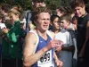 Aaron Dickson runs the final stretch of the men's 4A event of
the Palmer Invitational. Photo by JEREMIAH BARTZ/ Frontiersman.