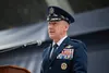 Air Force Chief of Staff Gen. David W. Allvin speaks during his welcome ceremony at Joint Base Andrews, Md., Nov. 17, 2023. Allvin was officially sworn in as the 23rd Air Force chief of staff
