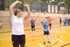 ROBERT DeBERRY/Frontiersman Sonja Markanovich, a middle blocker
for Division I Arizona State University, works with Miranda
Burnett, 12, during the Northern Lights Volleyball Club’s summer
vo