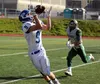 Palmer senior receiver Matt Daniels hauls in a 23-yard catch during a 27-6 loss to Service Saturday, Aug. 19, 2017, in Anchorage. Jeremiah Bartz/Frontiersman