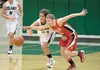Colony’s Sarah Brumbaugh and Wasilla’s Jenna Ford scramble after a ball during last weekend’s game at Colony High School. Wasilla enters the Northern Lights Conference Championships as the No