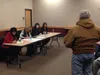 Eagle River-area legislators listen to citizens give their thoughts at a recent town hall meeting. (Eugene Harnett/The Eagle)