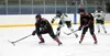 Houston's Carter Cole skates toward the net before a shot on goal during a 5-0 win over Colony. Bruce Eggleston/matsusports.net