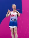 Gretchen Winter, of Palmer, placed fourth in the 2023 Special Olympics World Games in Berlin. Courtesy of Nance Larsen