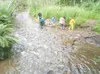 Brook Kintz/for the Frontiersman Budding limnologists muck about
the banks of Spring Creek for a Trailside Discovery Camp session.
An Alaska Center for the Environment program, the camp opera