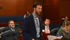 Rep. Zack Fields, D-Anchorage, speaks Friday, April 26, 2024, on the floor of the Alaska House of Representatives. James Brooks/Alaska Beacon