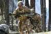 U.S. Army paratroopers carry a heavy load during recent training. Researcher hope future additive manufacturing techniques will lighten the load and improve supply lines.