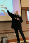 Archeologist Fran Seager Boss speaking to the old history of the Matanuska and Susitna river corridors. Barbara Hunt/For the Frontiersman