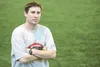 ROBERT DeBERRY/Frontiersman Jeremy Johnson, the head coach of
the Colony High School boys’ soccer squad, takes a break from
practice on Monday at the Wasilla Multi-Use Sports Complex in
Wasil