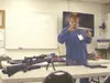 K.T. McKEE/Frontiersman Local firearms and suppressors dealer
Keith Stegall goes over federal and state rules on silencers during
Tuesday’s Ladies Only Night at the Matanuska Valley Sportsmen
