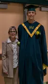 Glacier View School Class of 2024 celebrated its lone graduate, Kenton J. Werkema, here with principal Wendy Taylor on May 9, 2024. He thanked his teachers for helping to create opportunities