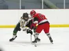 Colony forward Jake Elwell faces off against Wasilla's Adam Apangalook during a 3-3 tie at the Menard Arena earlier this season. Wasilla and Colony enter the North Star Conference Championshi
