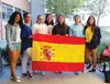 Antonia Barela, fifth from left, enjoys time with her new friends in Spain. Photo courtesy Antonia Barela