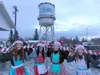 Crystal Vroman, Jaida Vroman, Kristin Mayer, and Carly Venzke are part of Team Alaska Chicks in the Smoosh Race during Colony Christmas. Jacob Mann/Frontiersman