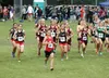 Houston sophomore Allison VanPelt leads the pack of runners at the start of the Colony Invitational Aug. 13, 2016, at Colony High School. VanPelt is one of only two girls on the Houston team,