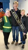 The 2023 Willow State Carnival King and Queen, Ron and Berna Brooks, along with last year's Queen Mother, Grandma Jo.