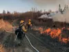 Firefighters are battling a wildfire in the Point MacKenzie area. It was reported to be at 120 acres Thursday, with 25 percent containment. Courtesy of the Alaska Division of Forestry