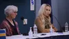 Republican U.S. Senate candidate Kelly Tshibaka speaks on Tuesday, Sept. 13, 2022, at a candidate forum in Ketchikan. At left is Democratic candidate Pat Chesbro. Republican incumbent Sen. Li