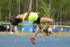 Wasilla senior Ceil Dunleavy clears the bar during the girls' high jump on the first day of the ASAA/First National Bank State Track and Field Championships Friday at Palmer High School. Dunl