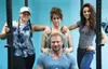 Jennifer Reilly, Carrieann Hall, Taylor Hansen and Tim Hall, front and center, are members of the Midnight Sun Muscle Club, a group of bodybuilders coached by Carrieann with Reilly’s help at 