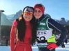 Grace Miller, left, poses for a photo with teammate Mia Zutter during the Paralympic World Cup in Canmore, Alberta, Canada, in December of 2017. Miller was born without her left forearm, but 