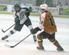 Alaska Avalanche defenseman Casey Nelson fires a shot against Dawson Creek. JEREMIAH BARTZ/Frontiersman