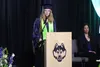 Student speaker Icsys Gale-Bolger addresses the crowd. Jacob Mann/Frontiersman