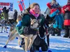 Emily Robinson poses for a photo with her lead dogs Vickie and Urchin after winning the 2024 Jr. Iditarod. Jacob Mann/Frontiersman
