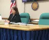 Alaska House Representative Tammie Wilson facilitates the “Share Your OCS Story” meeting at the Mat-Su Legislative offices in Wasilla on Saturday. MARY LOCKMAN/Frontiersman