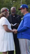 Ballfield wedding