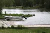 A boat sits on the bank at the Alaska State Parks Finger Lake boat launch in Wasilla. Frontiersman file photo