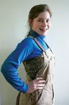 Mat-Su Central School senior Kateri Houser models her Carhartt prom dress in preparation for Scarlet Tapestries Youth Fashion Show at 5 p.m., April 11 in the RealLife Church sanctuary, 10697 