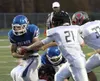 Palmer senior Larry Cutsforth runs for a gain during a 27-26 overtime win over Wasilla in the 2017 Potato Bowl, Friday, Sept. 28, 2017, at Palmer High School. Cutsforth rushed for a team-high