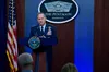 Air Force Chief of Staff Gen. David L. Goldfein conducts a press briefing with the Pentagon Press Corps to address Air Force response efforts for COVID-19 at the Pentagon, Arlington, Va., Mar