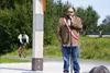 Scholar and Native Village of Eklutna President Aaron Leggett speaks at a 2023 ceremony. Eklutna's plans for a tribal gaming hall received a major boost this month.  Yereth Rosen/Alaska Beaco