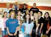 These eighth-grade students participated in the state science
fair last spring. From left to right, starting with the front row:
Stephanie Stewart, Kelcy Moe, Emily Hundley, Jody Janneck, Che
