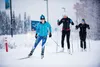 Sarissa Lammers, front, and Hannah Rowland, back, ski down the trail during a recent UAF practice. Lammers, a Chugiak High graduate, and Rowland, an Eagle River product, both grew up in the C