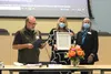 The Mat-Su Borough recognized longtime school board member Sarah Welton. Tim Rockey/Frontiersman