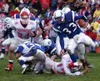 Ali Larijani rushes for a gain in the first quarter of Palmer's
21-0 victory over Wasilla. Photo by JEREMIAH BARTZ/
Frontiersman.