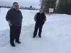 Knikatnu Corp. consultants Dave Nufer, left, and Roger Purcell stand earlier this year at the site of what they hope will be a new Liquefied Natural Gas plant in Houston. MATT HICKMAN/Frontie