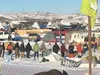 Above, Willow resident John Spitzberg said he estimated 200 Native American Flags were posted at Standing Rock Reservation when he visited earlier this month. This picture, taken by a Veteran