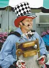 Getting kids to have fun with music is a big thing for Washboard
Willy, aka Larry Hiskett. "Rhythm is the common language of all
people," he said. Photo by CASEY RESSLER/Frontiersman.